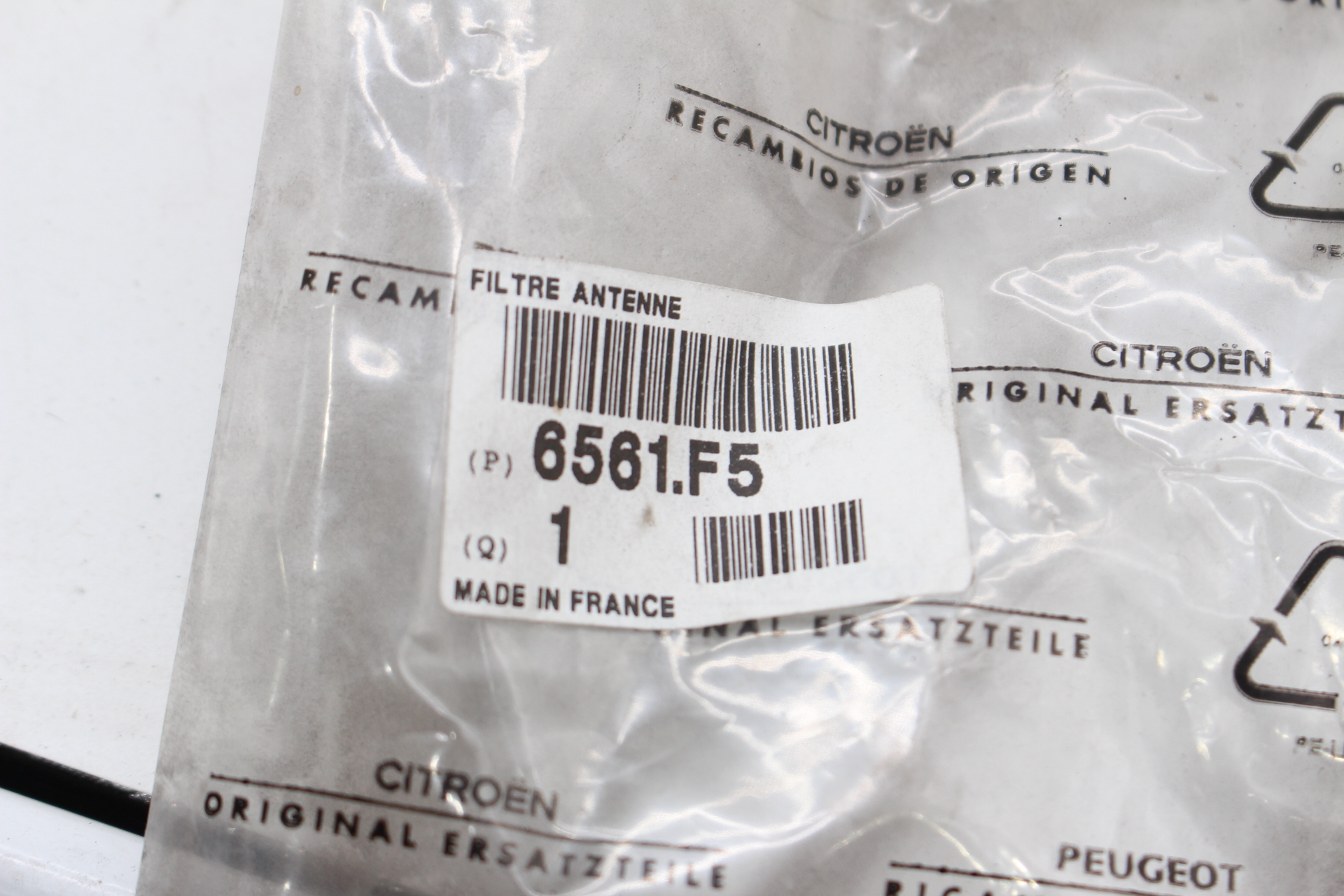 Peugeot / Citroen FILTER ANTENNE 6561F5 NEU NOS NEW OEM