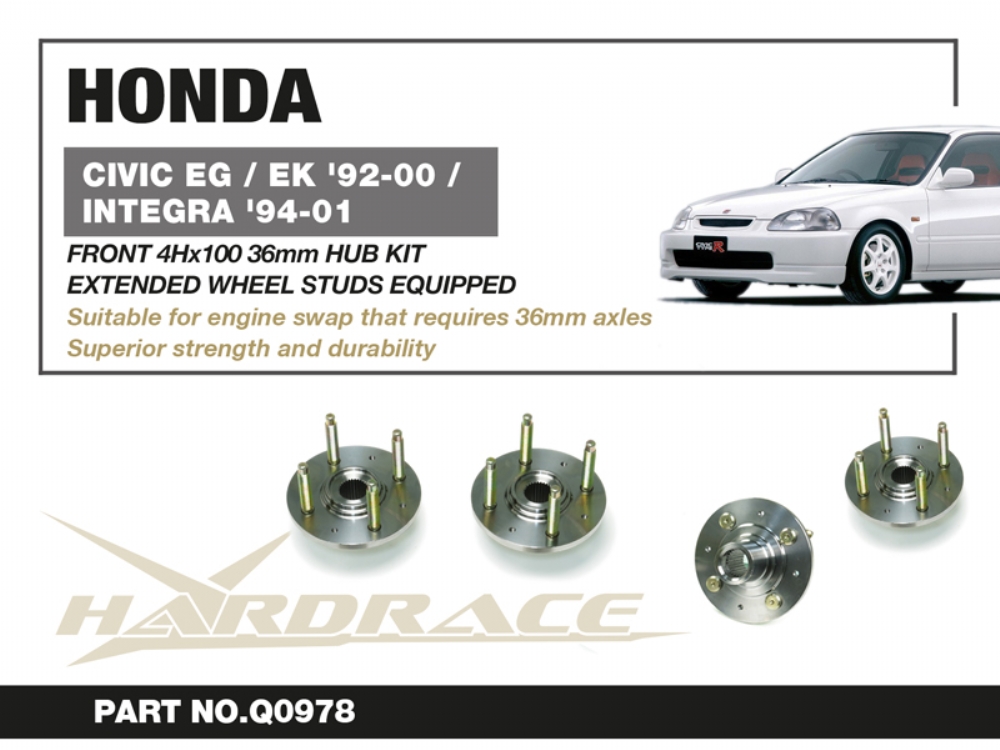 Hardrace 36mm vorne Wheel Radnabe für Honda Civic 5. EG, EH, EJ1/2