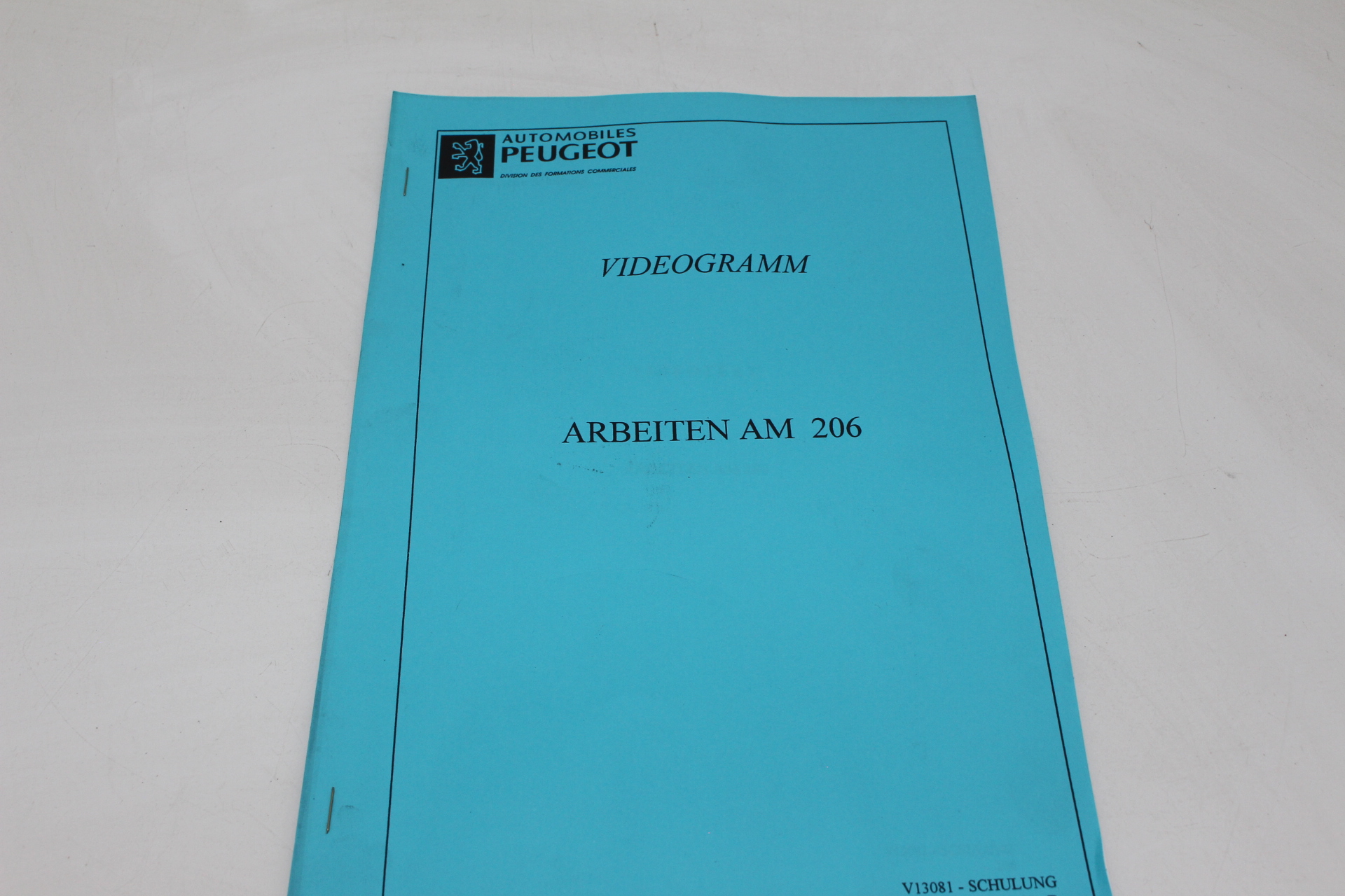 Peugeot Lehrvideokassette – ARBEITEN AM 206