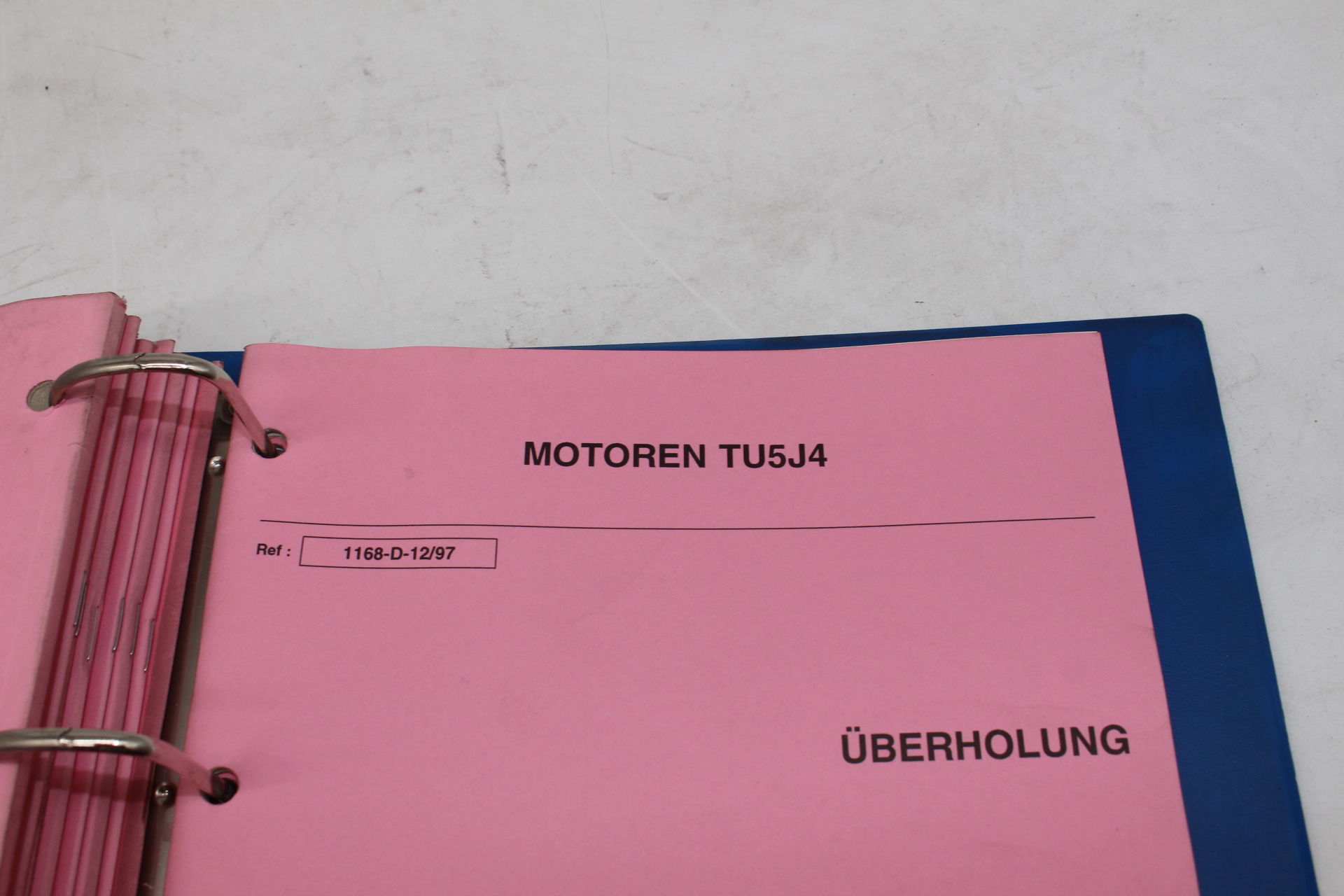 Original Peugeot Überholungsordner für Motoren TUD3, DW8, XU, TU5j4 & Getriebe BE4/5, BE3/5, BE3/6