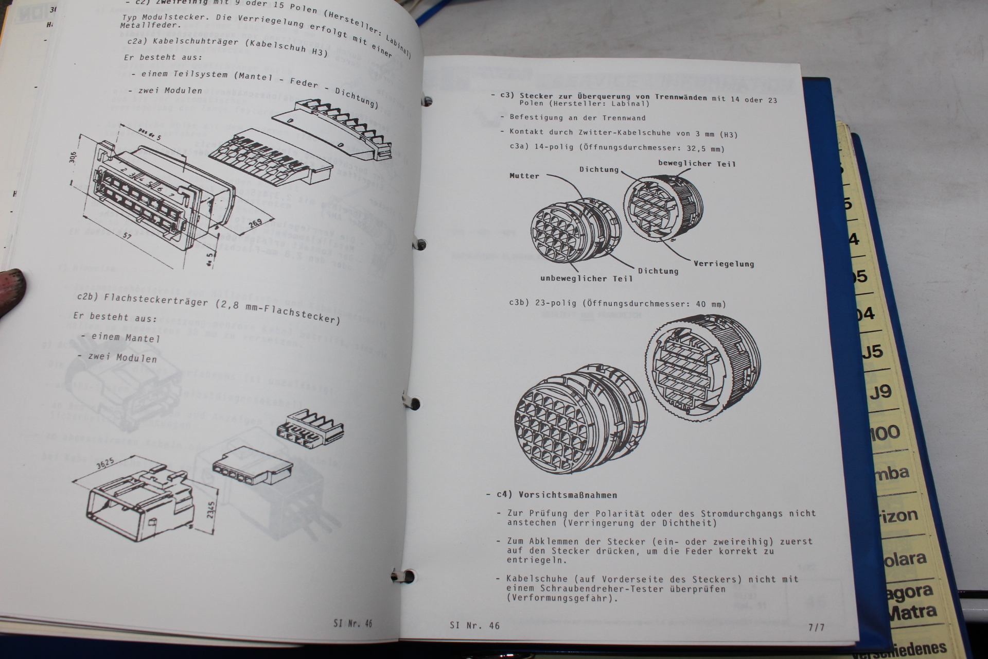 Original Peugeot Ordner „INFORMATION SERVICE“ 1985-2001 – Technische Infos & Wartung Sammlung RAR selten