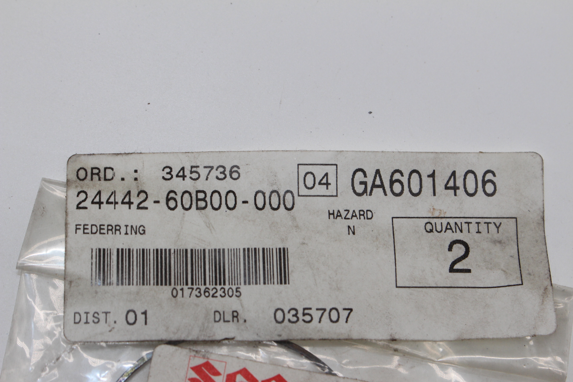 Suzuki Federring 24442-60B00 SPRING HIGH SPEED SYNC NEU NOS NEW