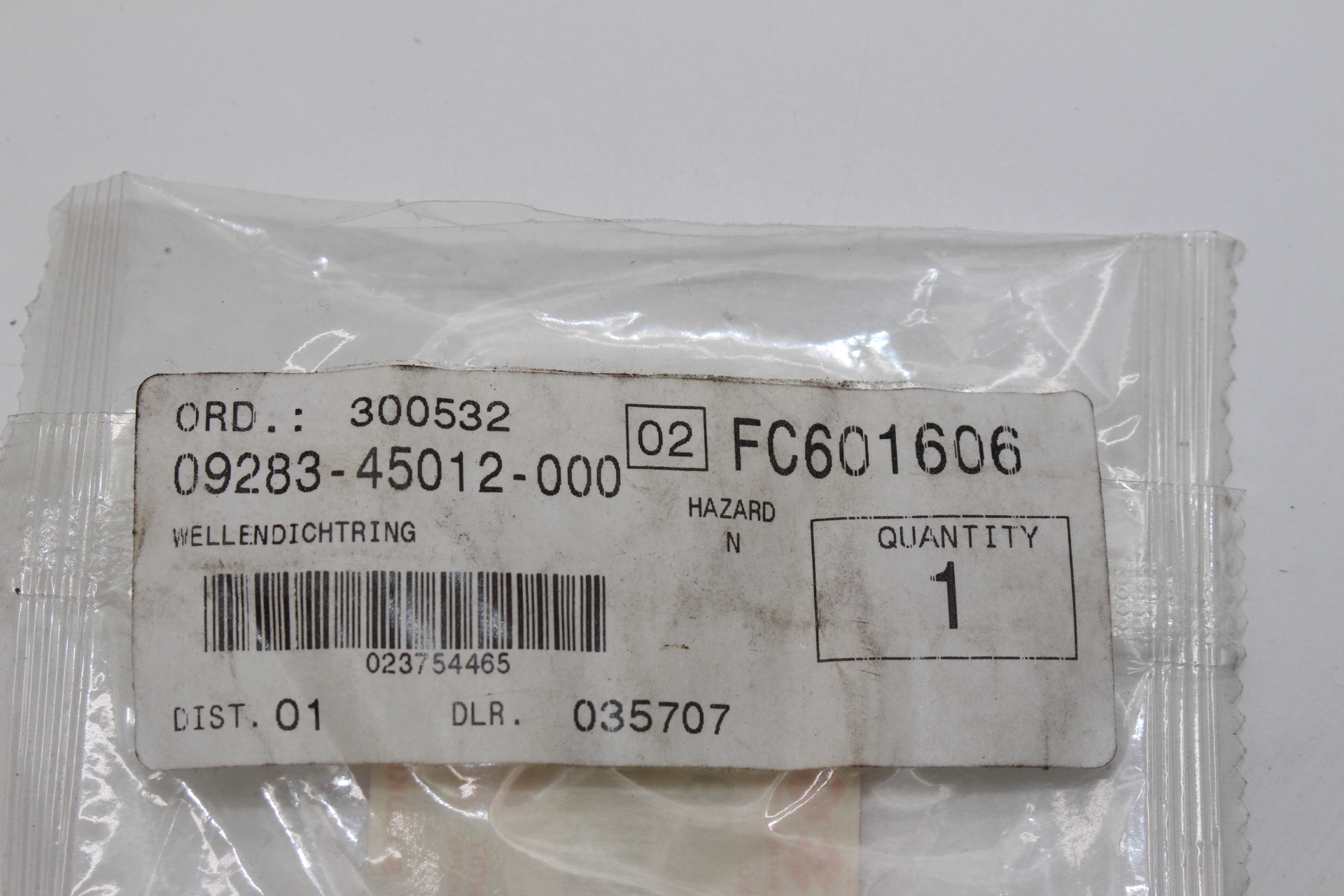 Suzuki Kurbelwellensimmering Wellendichtring  09283-45012 NEU NOS NEW