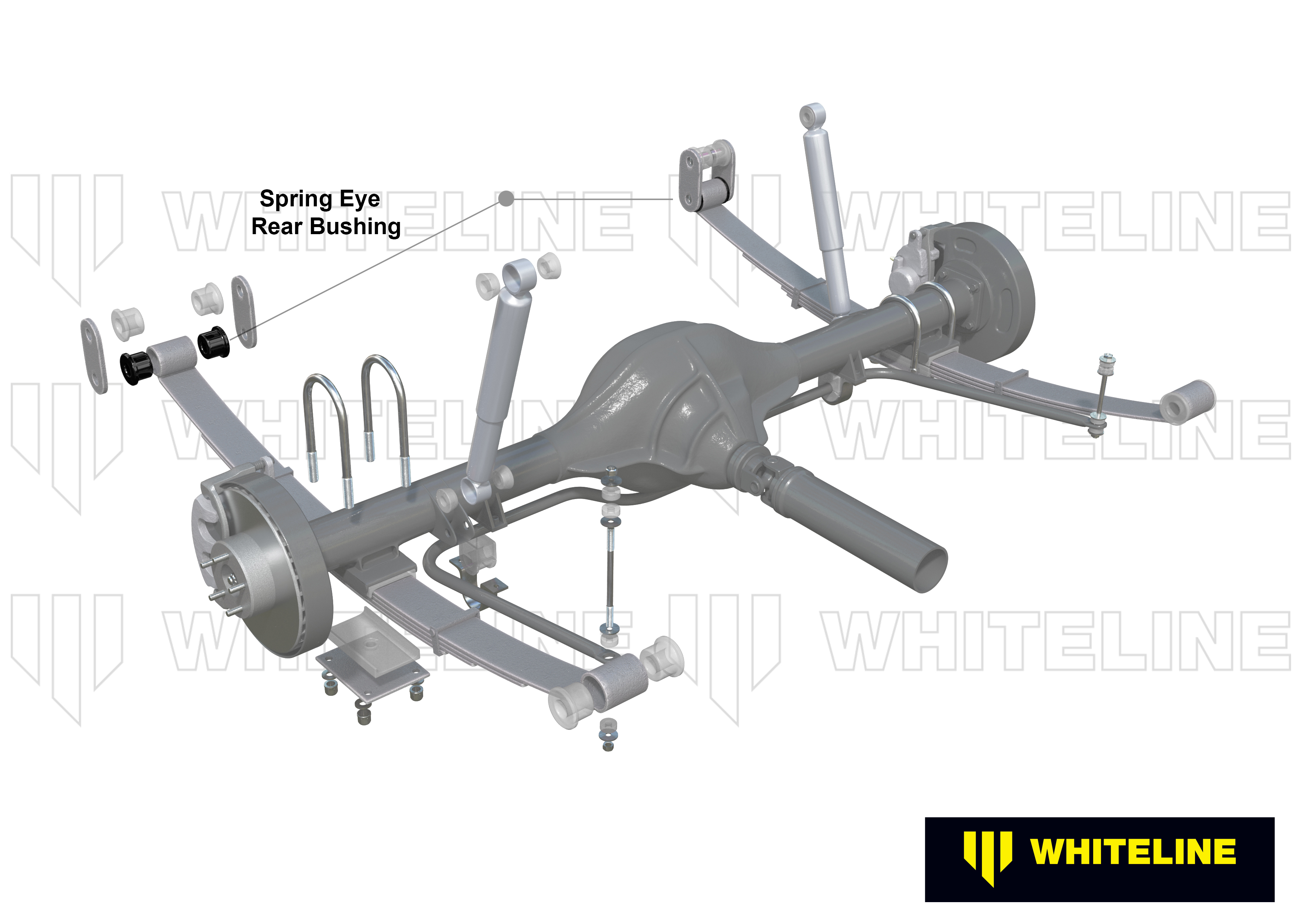 Whiteline Blattfeder - hinten Auge Buchsen-Set für Mitsubishi Triton