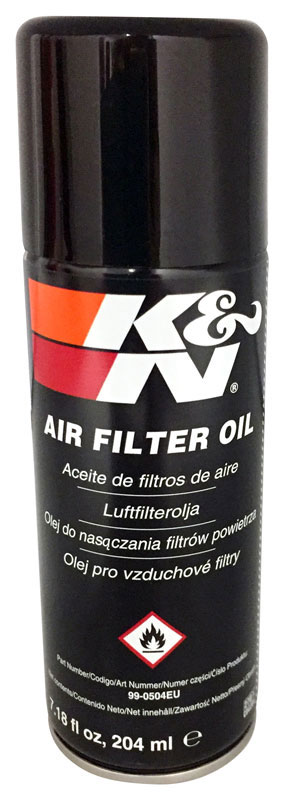 K&N Luftfilteröl 204ml Aerosol Spray Filteröl Sportluftfilter Pflege 99-0504EU