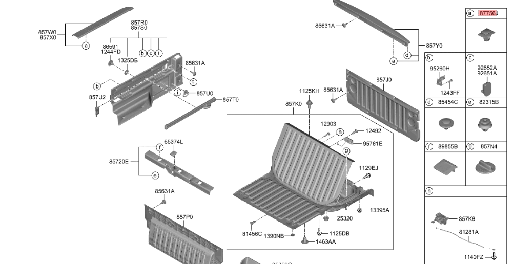 Hyundai 87716-2W000 Clip-Side Garnish Mounting