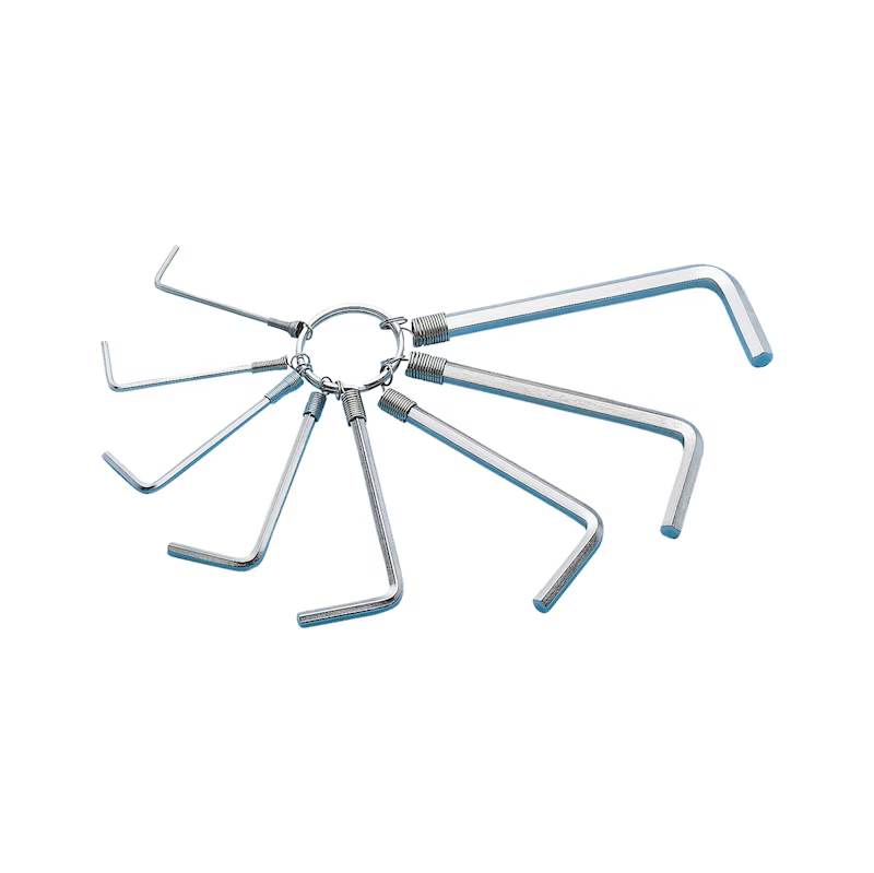 Würth Winkelschraubendreher Innensechskant Satz 2 bis 10 mm 8 teilig kurz am Ring