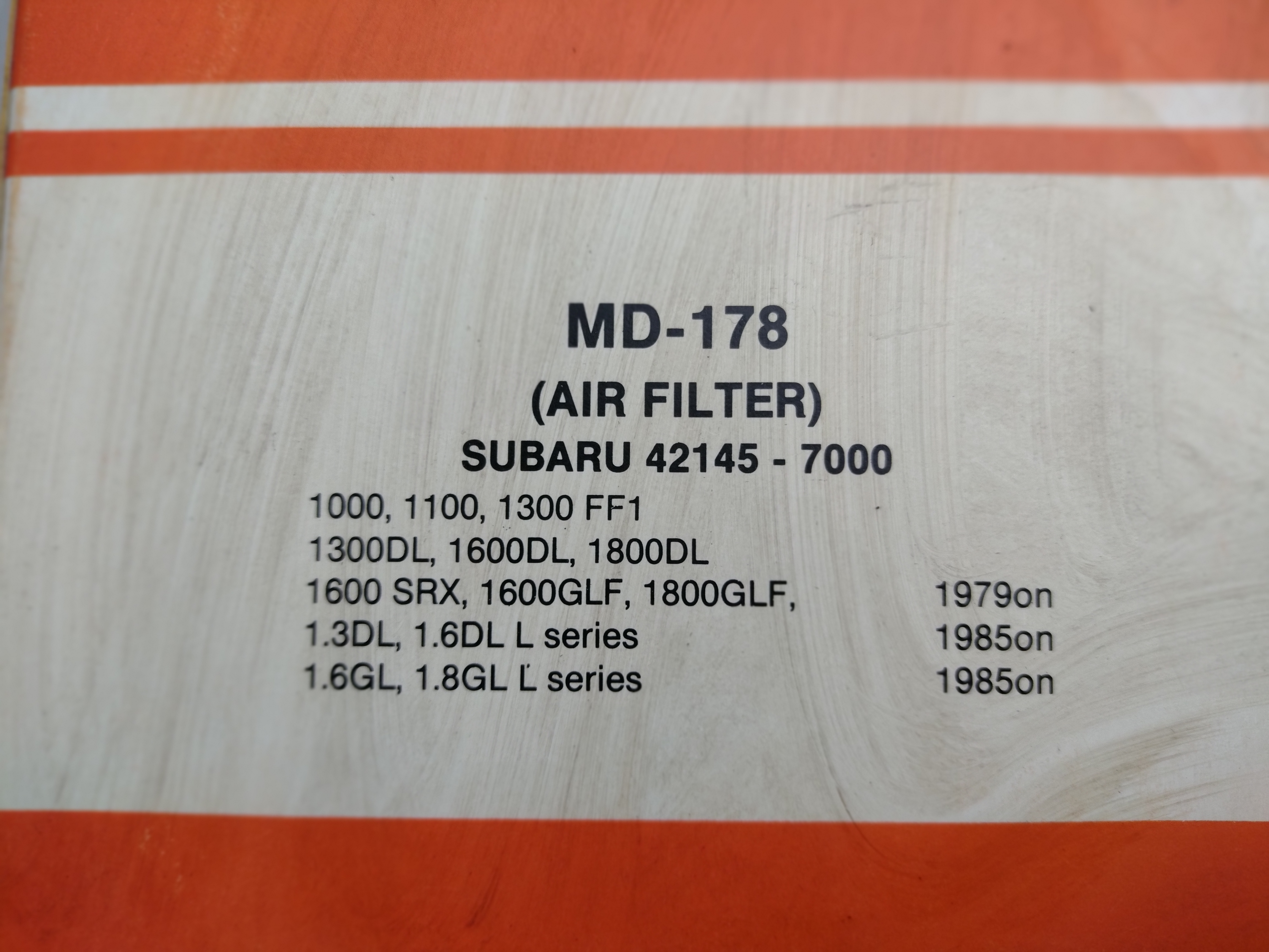 ALCO Luftfilter MD-178 für Subaru 16546-AA070 L-Serie Leone 1000 1300 1600 1800DL 1.3DL 1.6DL 1.8DL