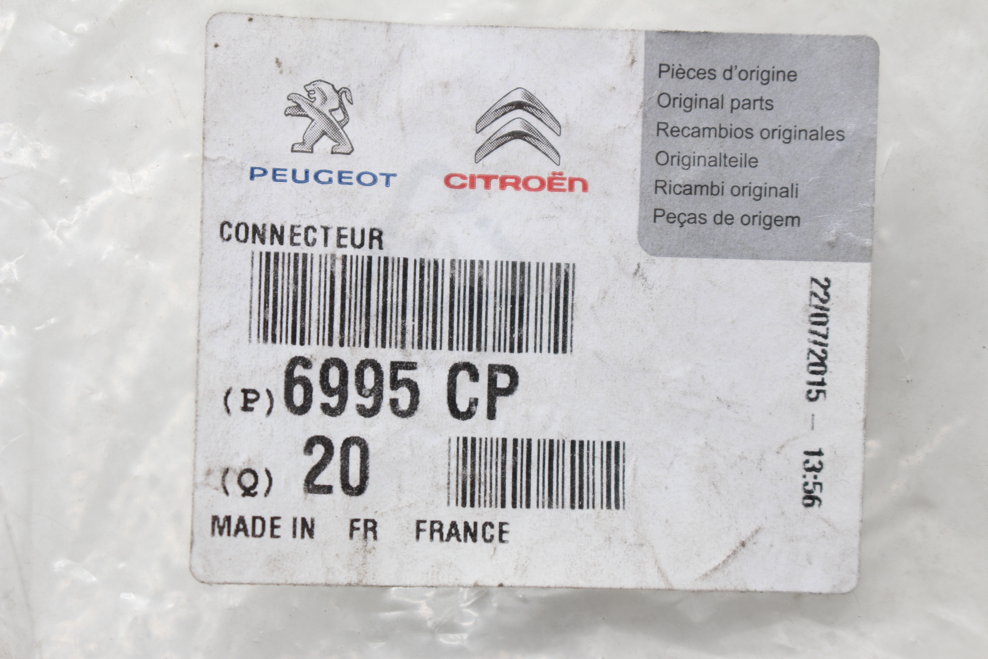 Peugeot / Citroen STECKVERBINDER 6995CP NEU NOS NEW OEM