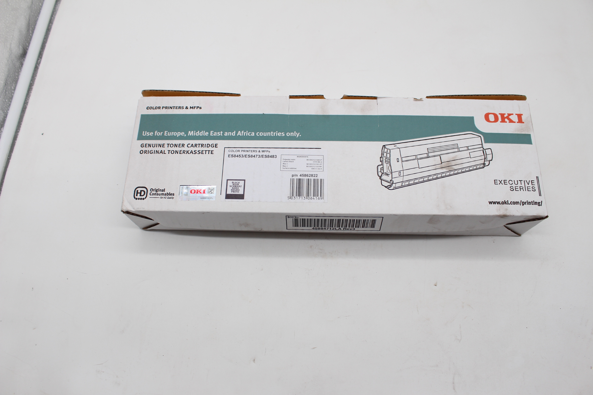 OKI 45862822 – Original Toner Schwarz – 15.000 Seiten – für OKI ES8453MFP / ES8473dn / ES8483DNV