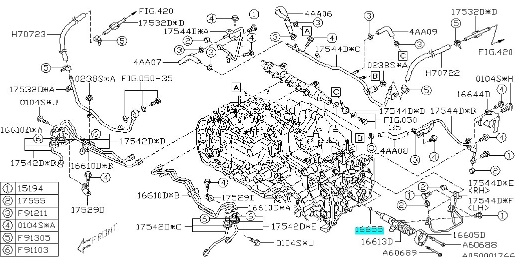 Dichtung Einspritzdüse 16655AA030 für Subaru Diesel Legacy Outback Forester Impreza XV