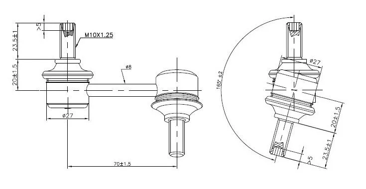 SuperPro Stabilisator-Koppelstange für Honda Accord CL/CM / Accord Euro CL/CM