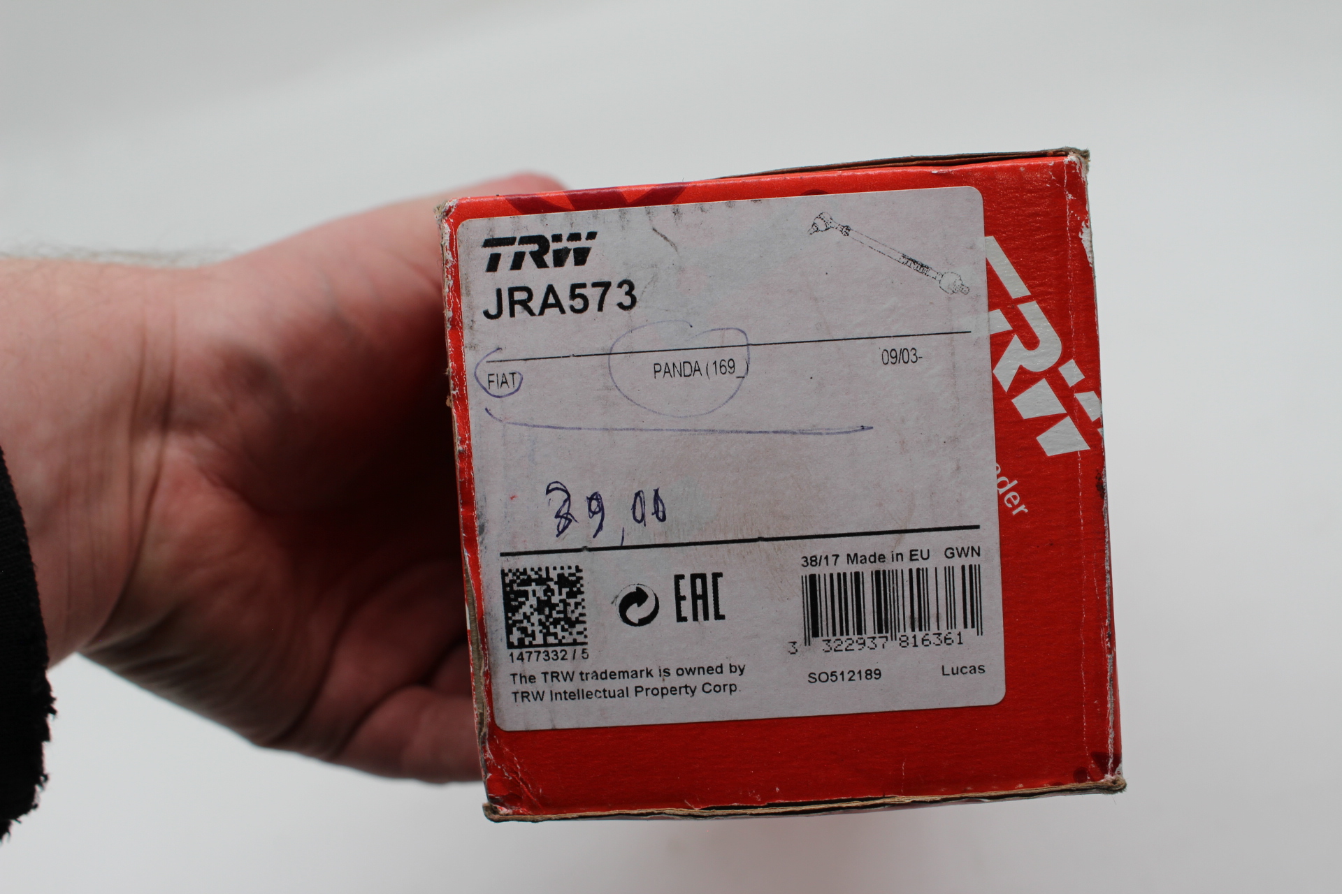 TRW JRA573 Spurstange für FIAT PANDA 169 und 500 312