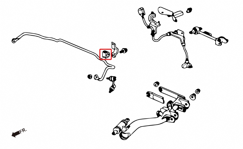 Hardrace Stabilisatorbuchse hinten für Honda Civic 7. EM2, ES1, EP1/2/3/4, EU
