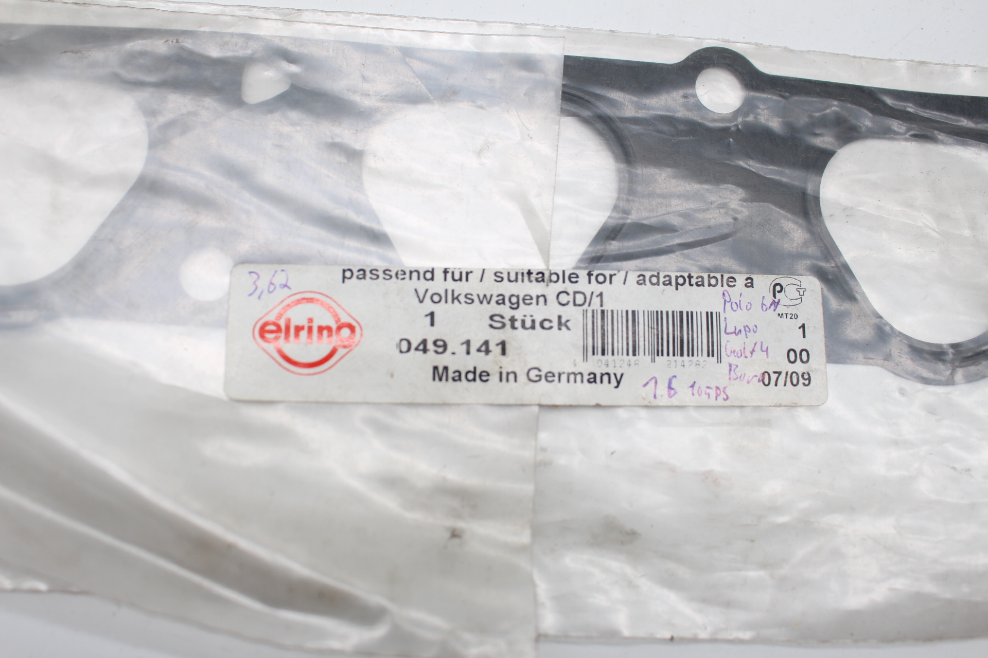 ELRING 049.141 – Dichtung, Ansaugkrümmer für VW BORA GOLF 4 LUPO GTI Polo GTI 1.6 16V