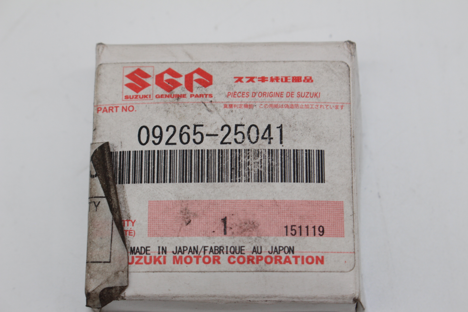 Suzuki 09265-25041-000 Getriebe Lager 25x52x19.25 NEU NOS NEW