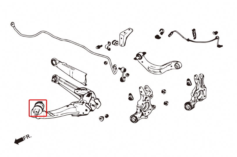 Hardrace Längslenkerbuchse hinten für Honda Civic 8. FD, Civic 9. FG, FB