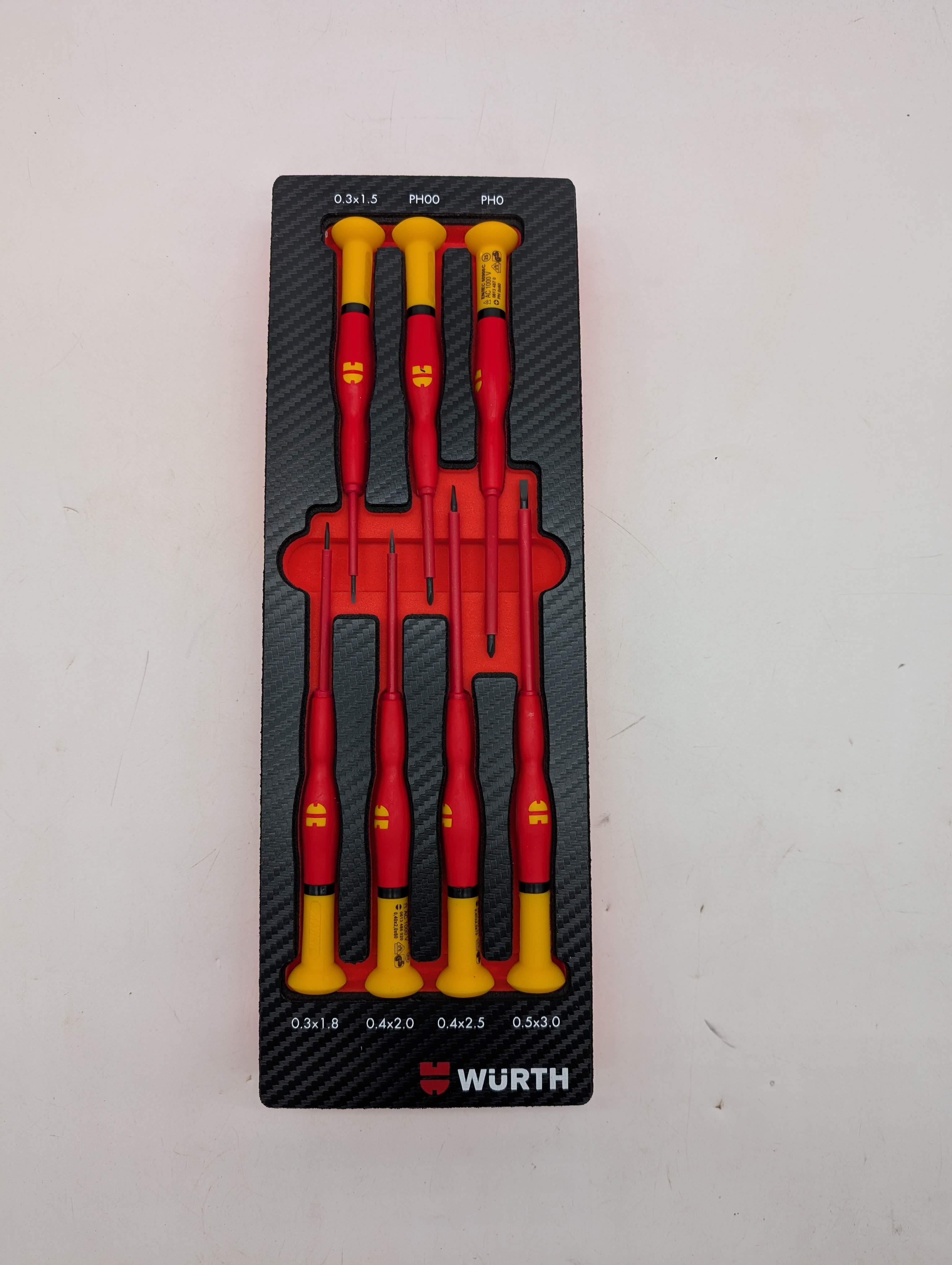 Würth VDE Feinmechanik Schraubendreher Set 7-teilig ORSY System 2.4.1 0965905414
