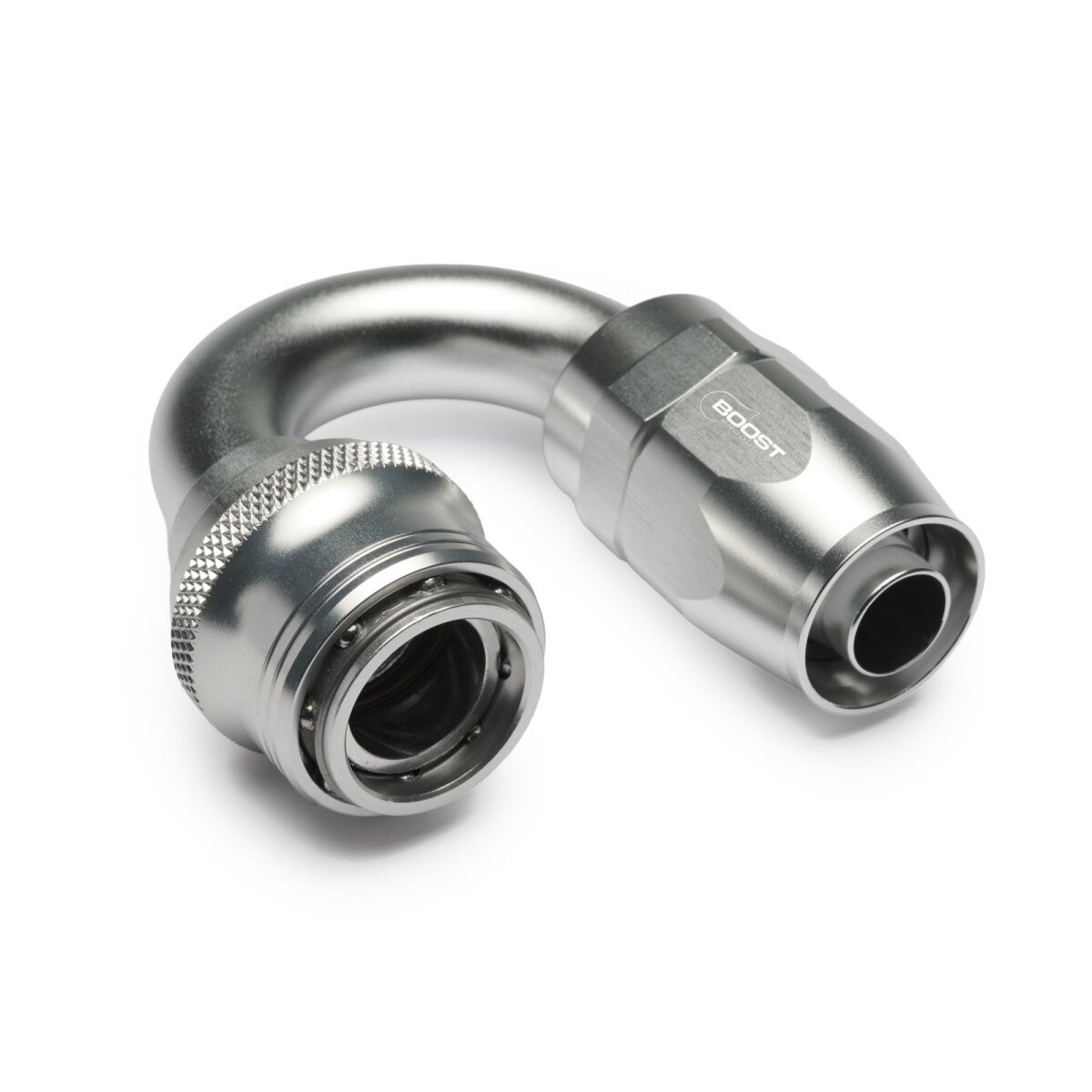 Quick Click Schlauchanschluss Fitting weiblich Dash 10 / -10 AN - 180° - silber matt
