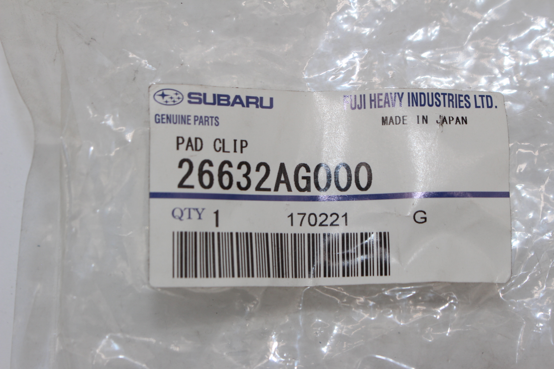 Federblech hinten 26632AG000 für Subaru Impreza, Forester, Legacy, Outback XV, BRZ
