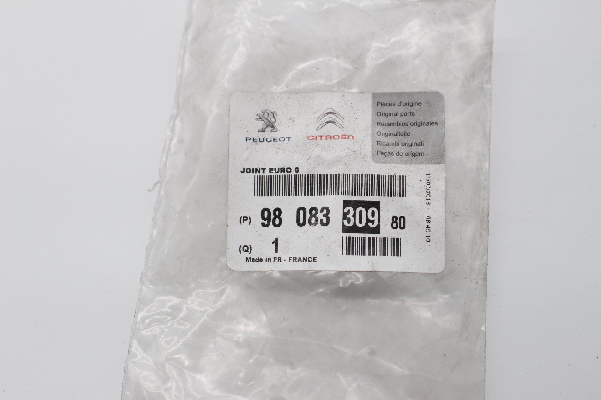 Peugeot / Citroen Dichtring, Katalysator 9808330980 NEU NOS NEW OEM