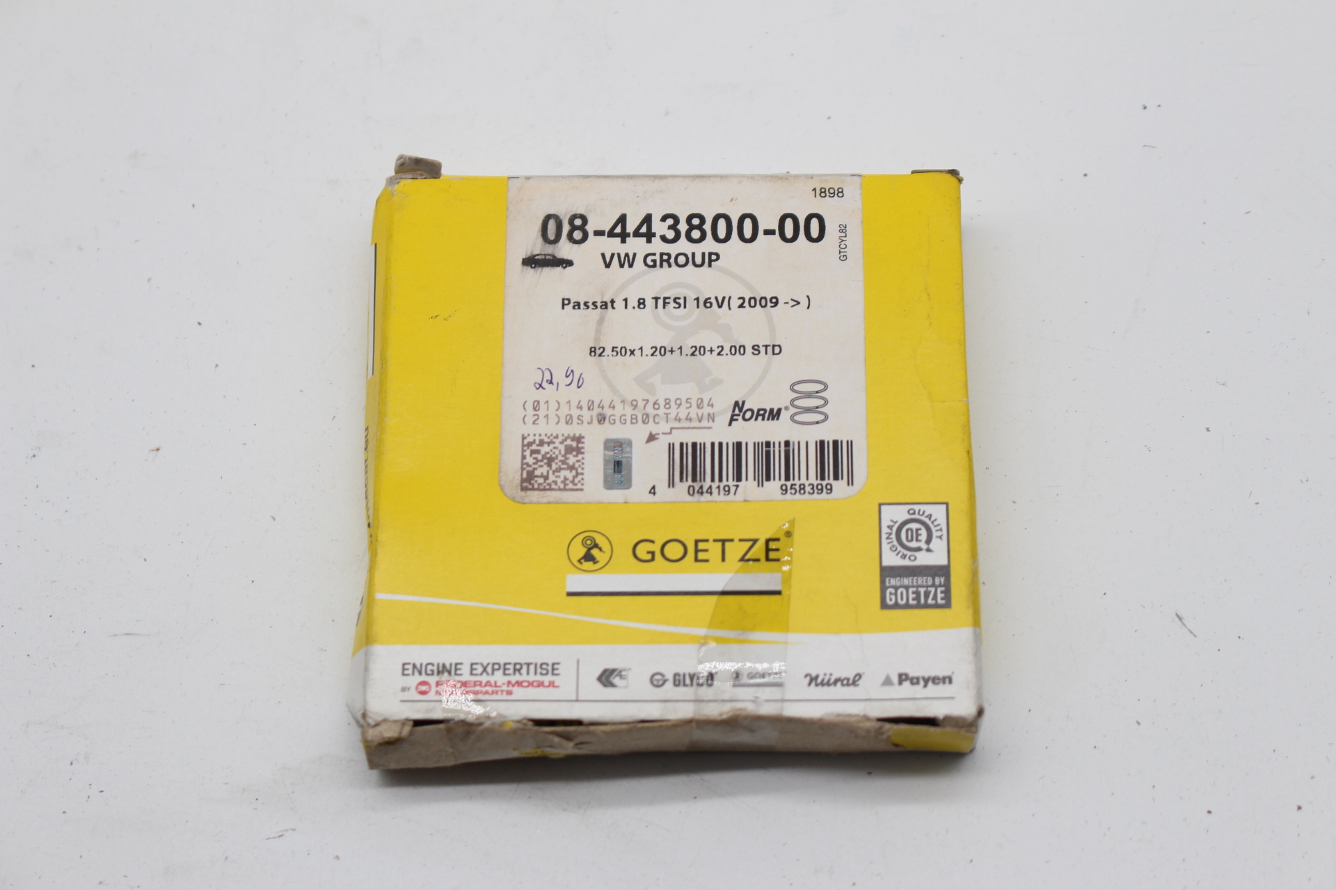 Kolbenringsatz GOETZE ENGINE 08-443800-00 für VAG VW AUDI SKODA SEAT CUPRA