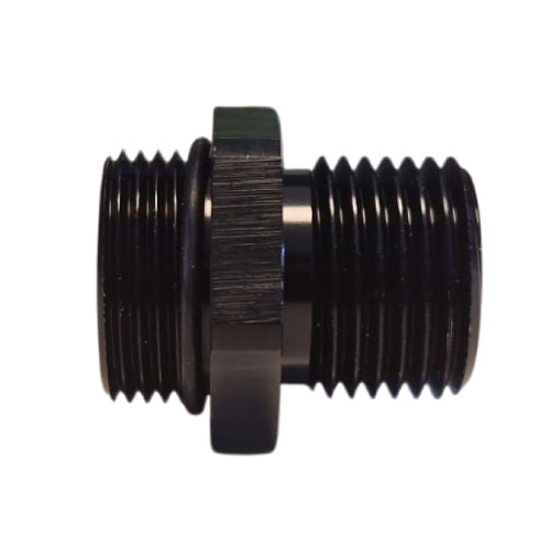 QSP Ölkühler Adapter M22x1.5 Male auf 1/2 BSP Male schwarz