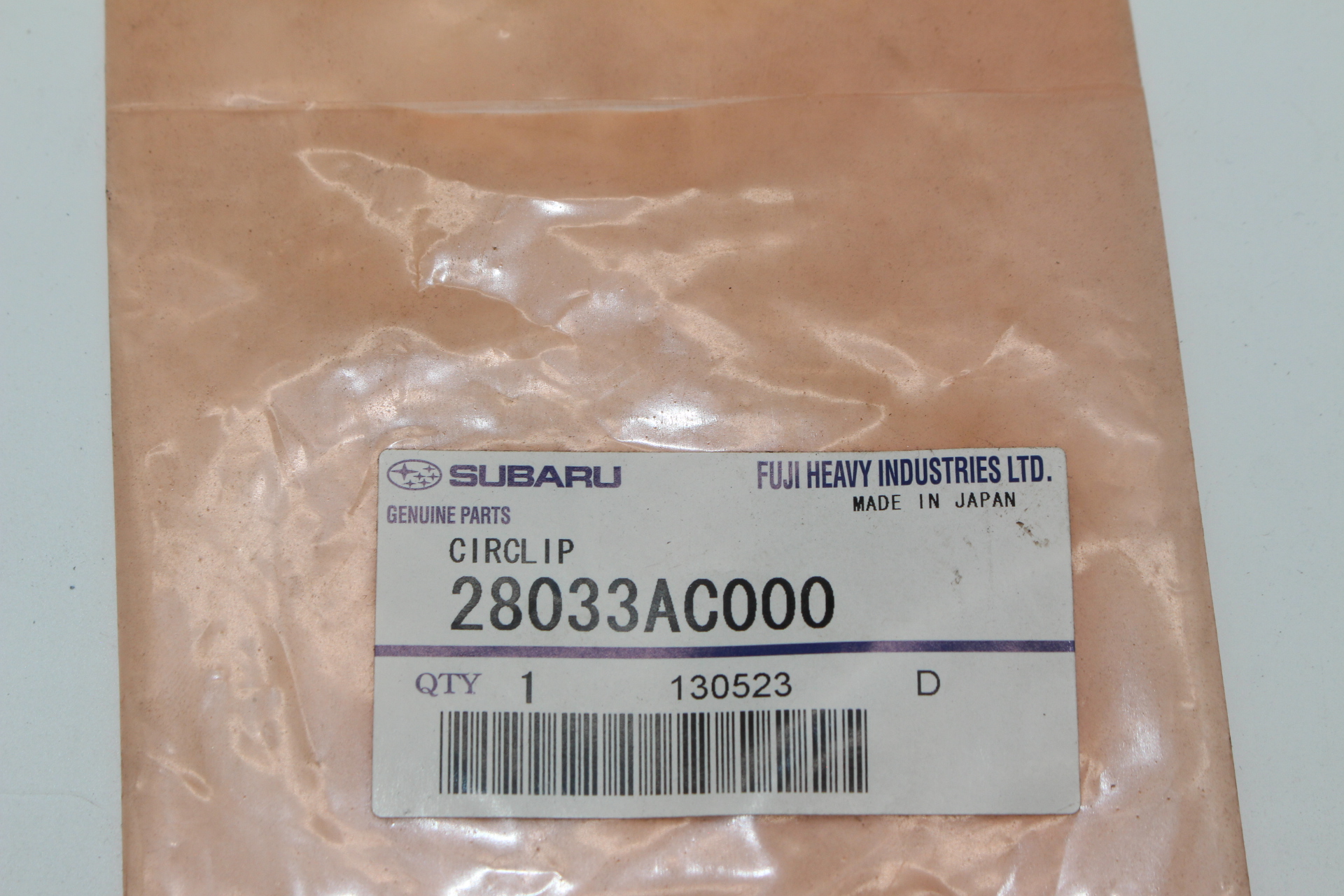 28033AC000 CV Joint Clip. Drive Shaft Snap Ring. Prop Shaft Snap Ring. CIRCLIP für SUBARU Baja, Forester, Impreza, Legacy, Outback, STI, WRX 1997 - 2006.