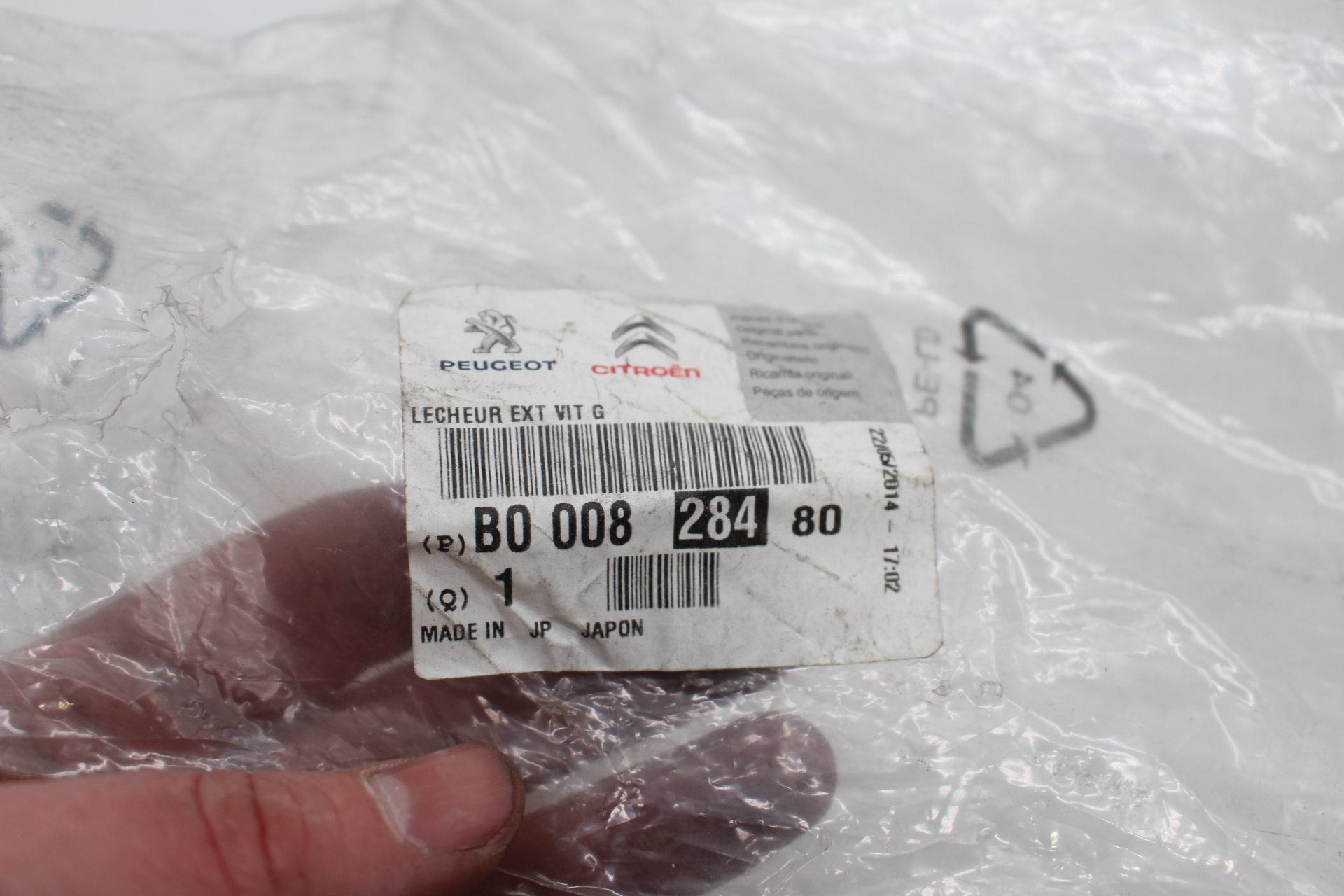 Peugeot 108 / Citroen C1 II Dichtleiste, Türscheibe hinten links außen B000828480 NEU NOS NEW OEM