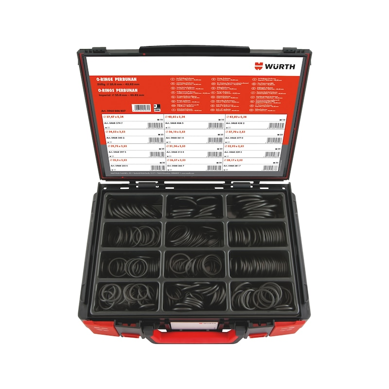 Würth O-Ring Sortiment Zoll 330-teilig NBR 70 im Systemkoffer ORSY 4.4.1
