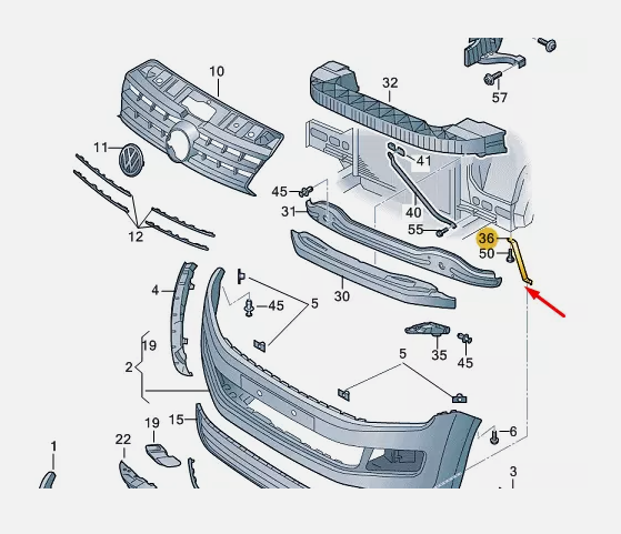 VW AMAROK Stoßstange vorne rechts Halterung 2H6805698A VW AMAROK Stoßstange vorne rechts Halterung 2H6805698A