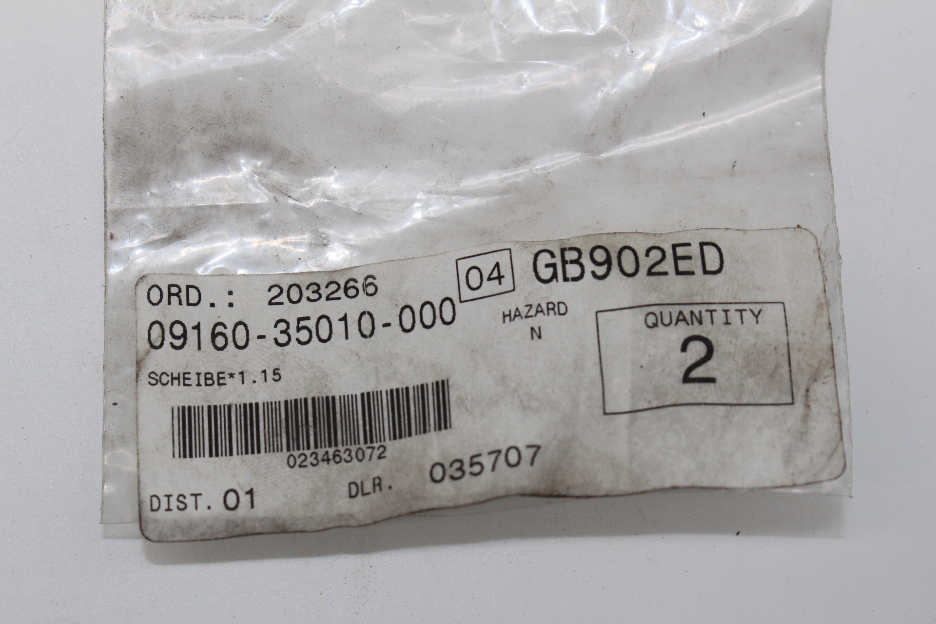 Suzuki washer Shim 35x46x1.15 09160-35010 NEU NOS NEW