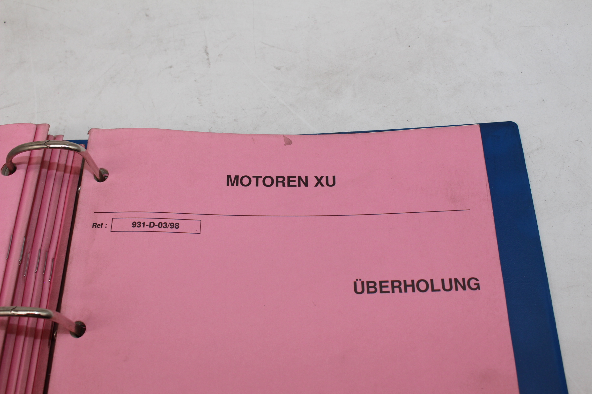 Original Peugeot Überholungsordner für Motoren TUD3, DW8, XU, TU5j4 & Getriebe BE4/5, BE3/5, BE3/6