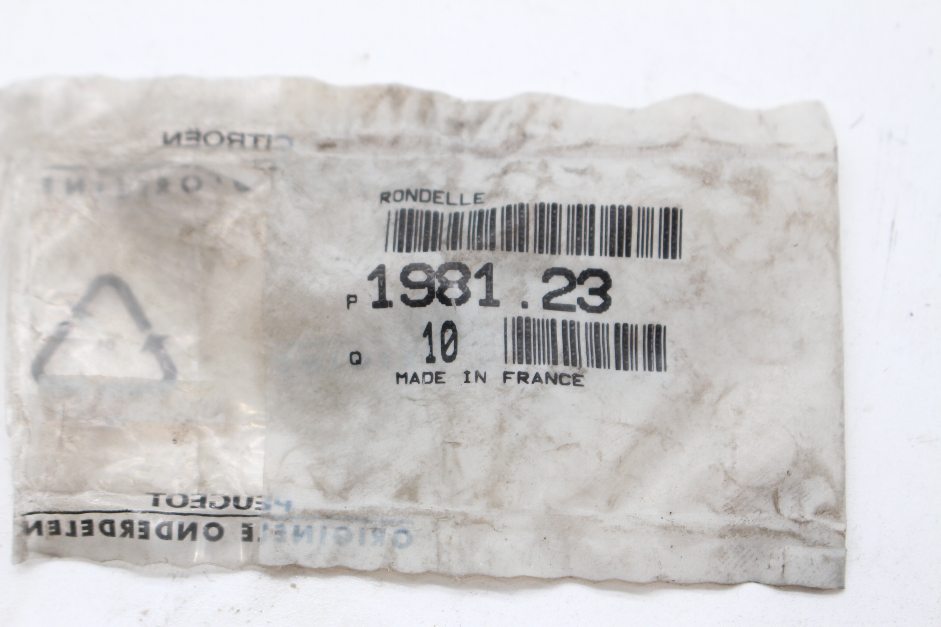 Citroen / Peugeot RONDELLE Unterlegscheibe 198123 NEU NOS NEW OEM 