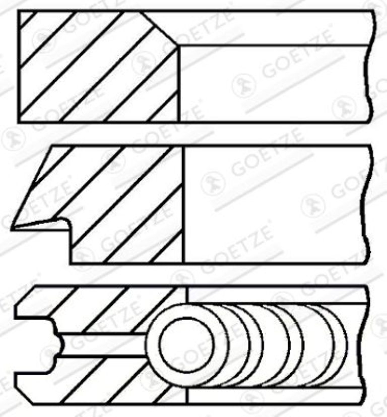 Kolbenringsatz GOETZE ENGINE 08-443800-00 für VAG VW AUDI SKODA SEAT CUPRA