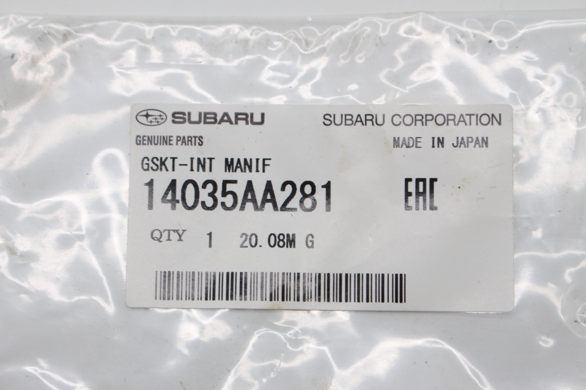 Dichtung Ansaugkrümmer 14035AA281 für SUBARU Impreza GT WRX STI LEGACY Turbo 90-98 