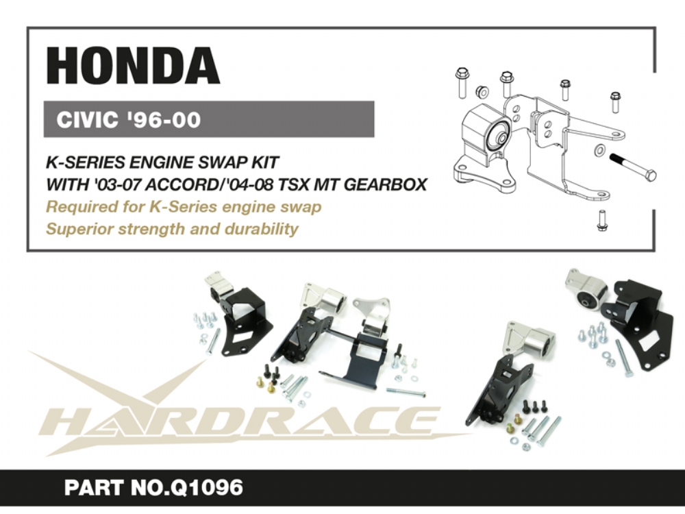 Hardrace K-series Swap Motorlager Kit für Honda