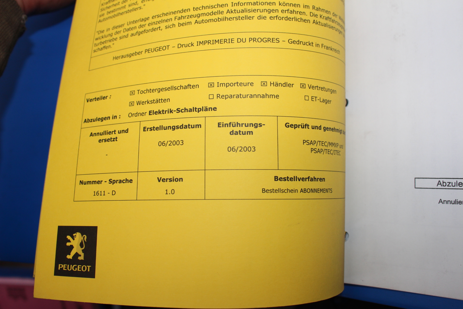 Peugeot Expert bis 00 Werkstattordner - Originale Reparaturanleitung, Schaltpläne & Handbücher