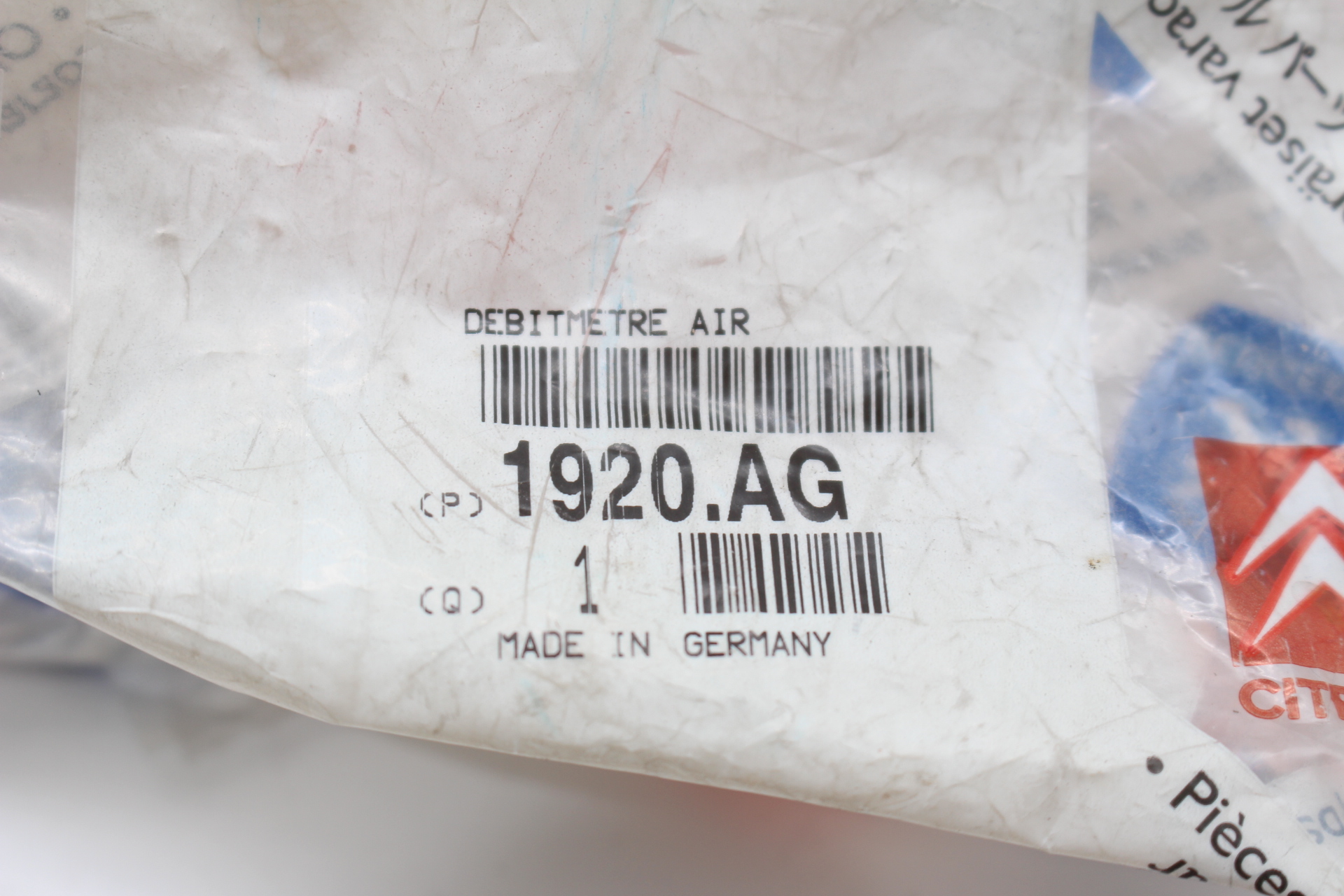 Peugeot / Citroen Luftmassenmesser 1920AG NEU NOS NEW