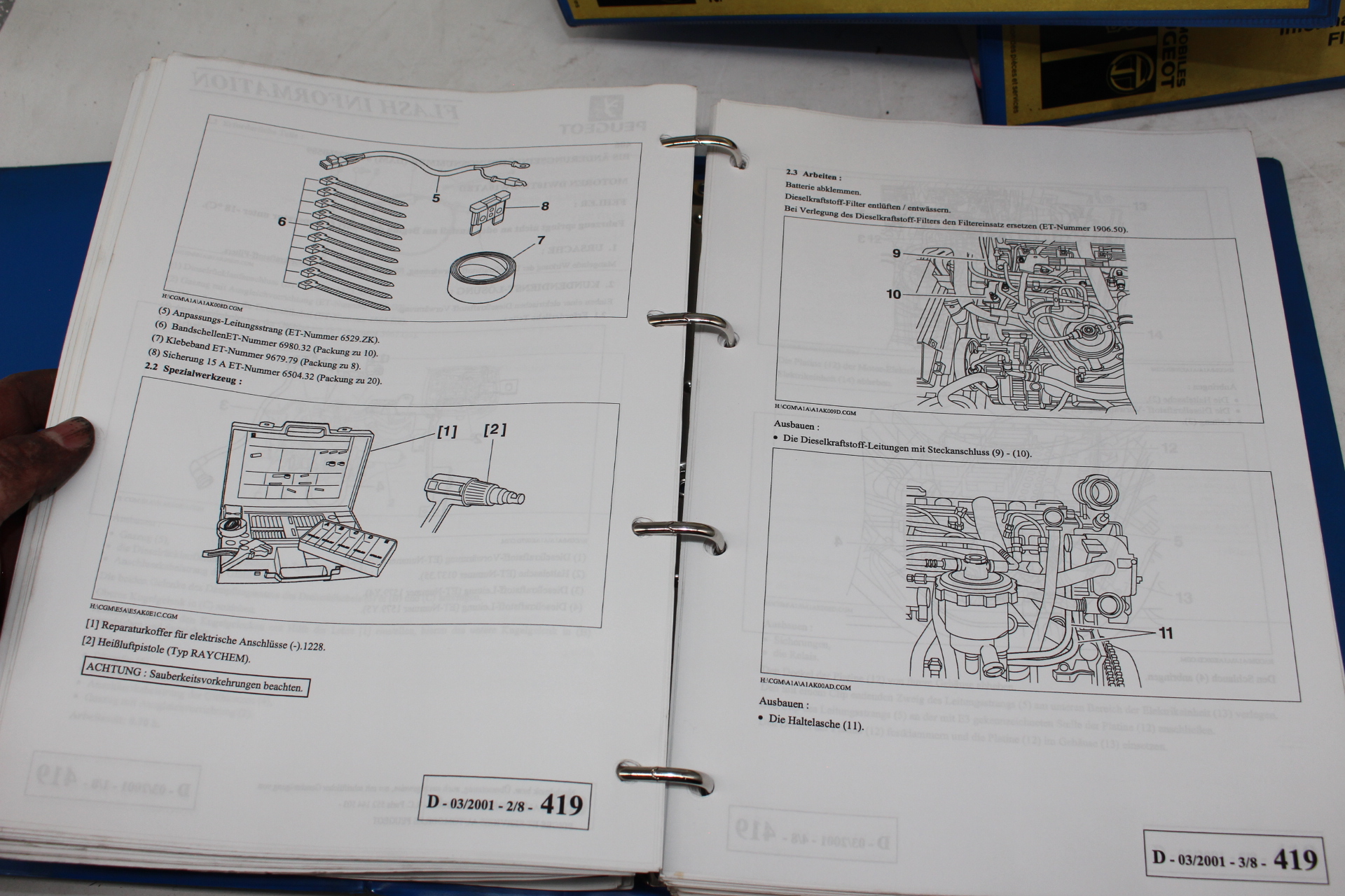 Original Peugeot Ordner „INFOMATIONS FLASH“ ab 89 bis 03 Sammlung RAR selten