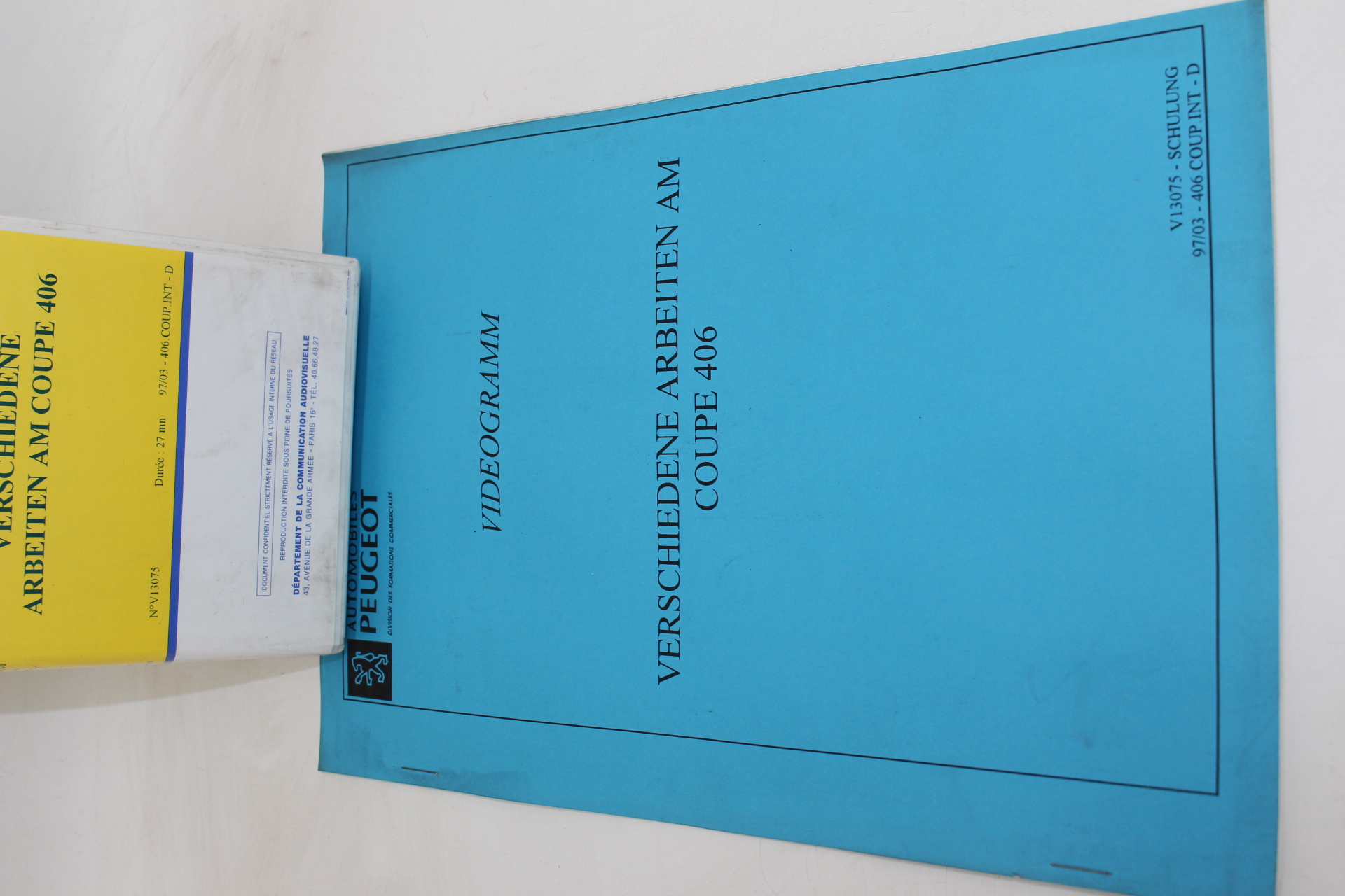 Original Peugeot Lehrvideokassette – Verschiedene Arbeiten am 406 Coupe