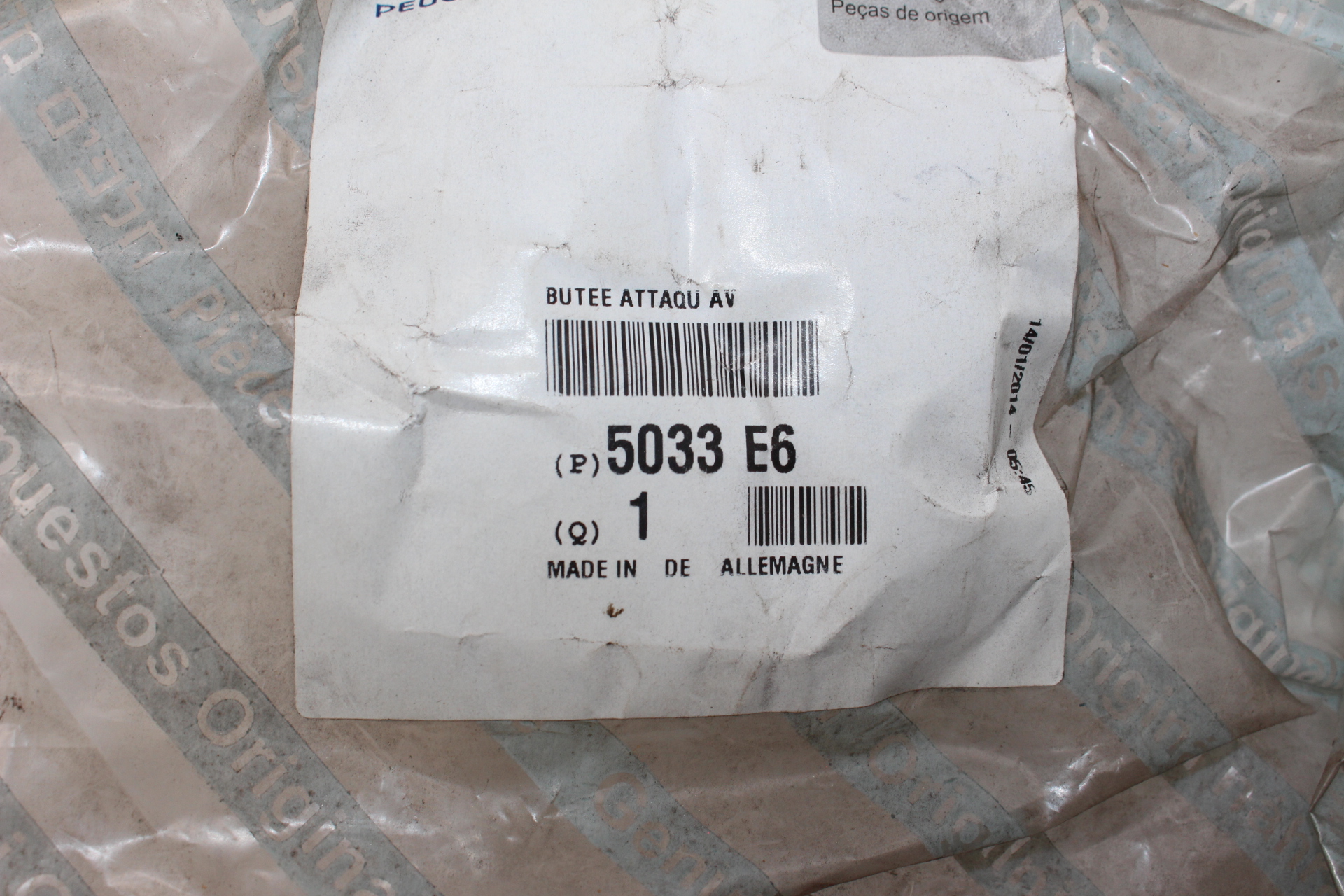 Peugeot Boxer / Citroen Jumper / FIAT DUCATO Anschlagpuffer für Stoßdämpfer vorne 5033E6 NEU NOS NEW
