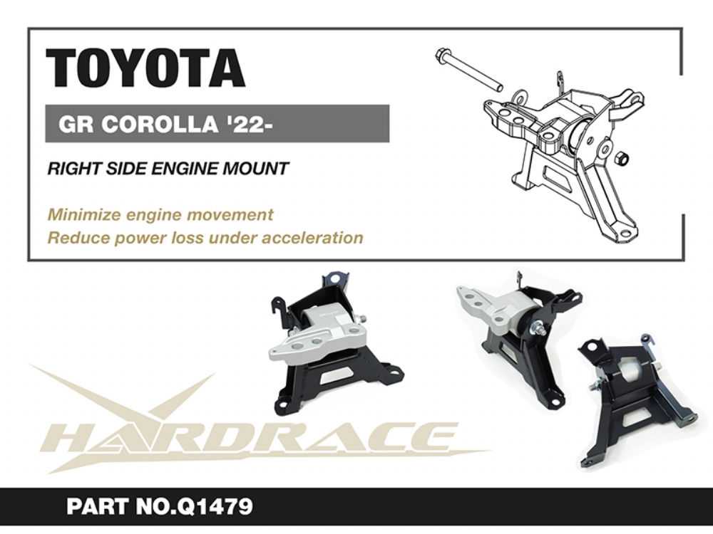 Hardrace rechts seitlich Motorlager für Toyota Corolla/altis/auris GR GZEA14