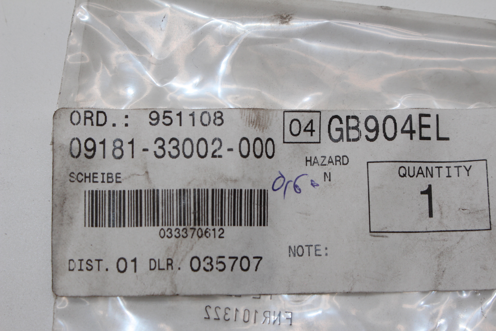 Suzuki washer Shim 33X60X3.0 09160-33002 NEU NOS NEW