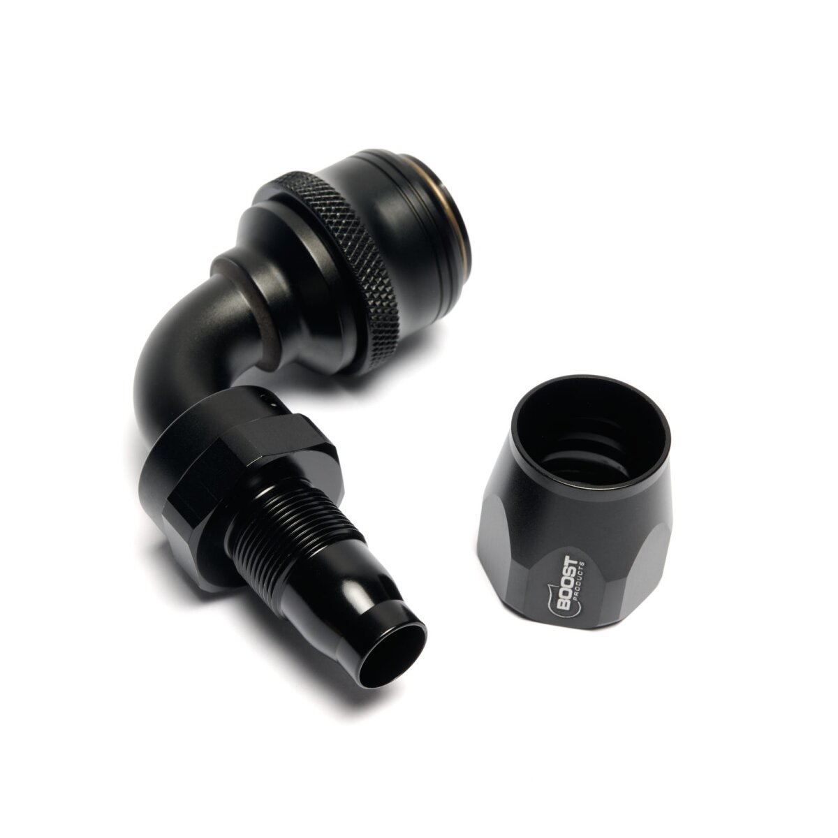 Quick Click Schlauchanschluss Fitting weiblich Dash 8 / -08 AN - 90° - schwarz matt