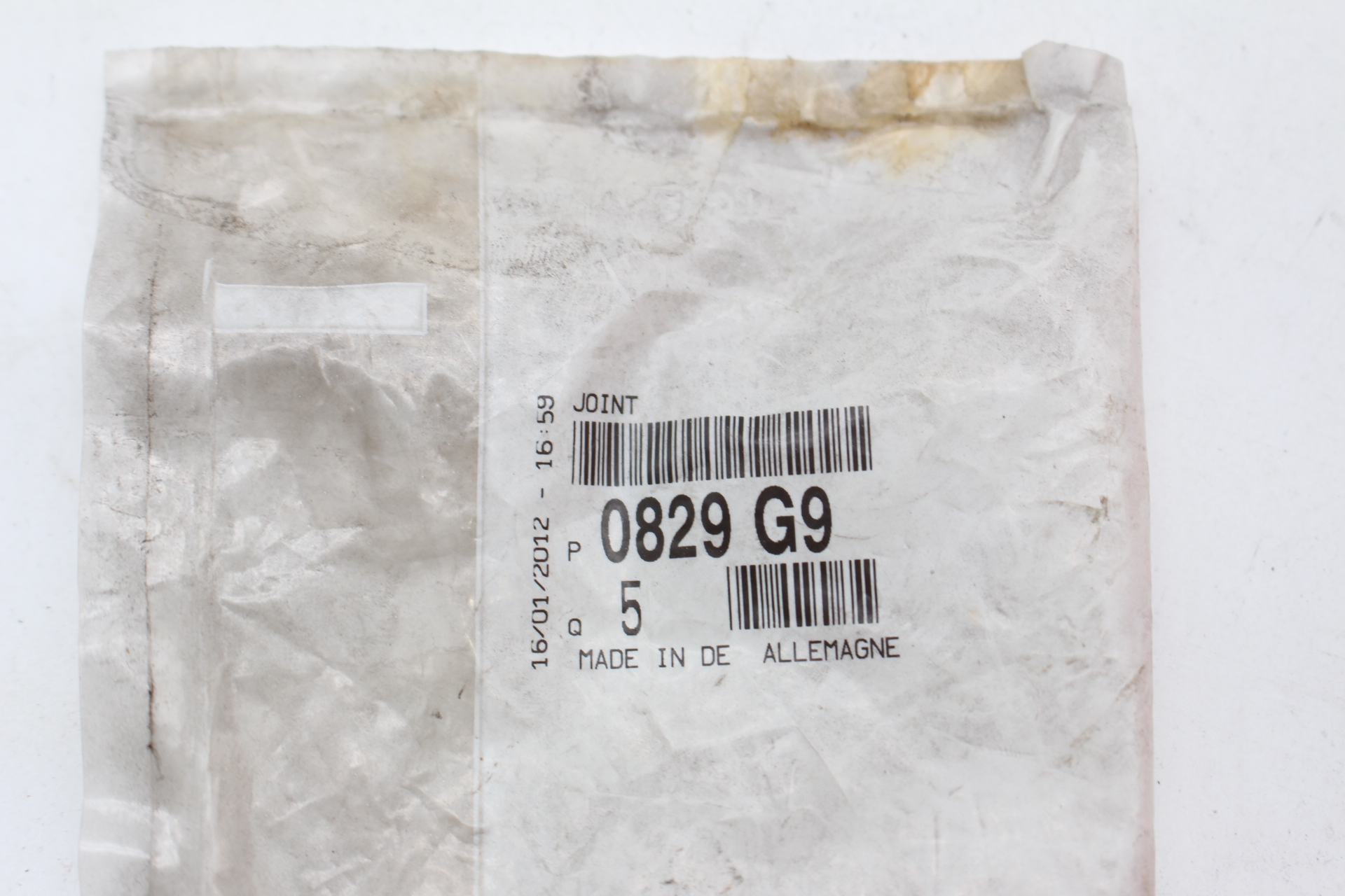 Citroen / Peugeot Dichtung, Steuerkettenspanner 0829G9 NEU NOS NEW OEM