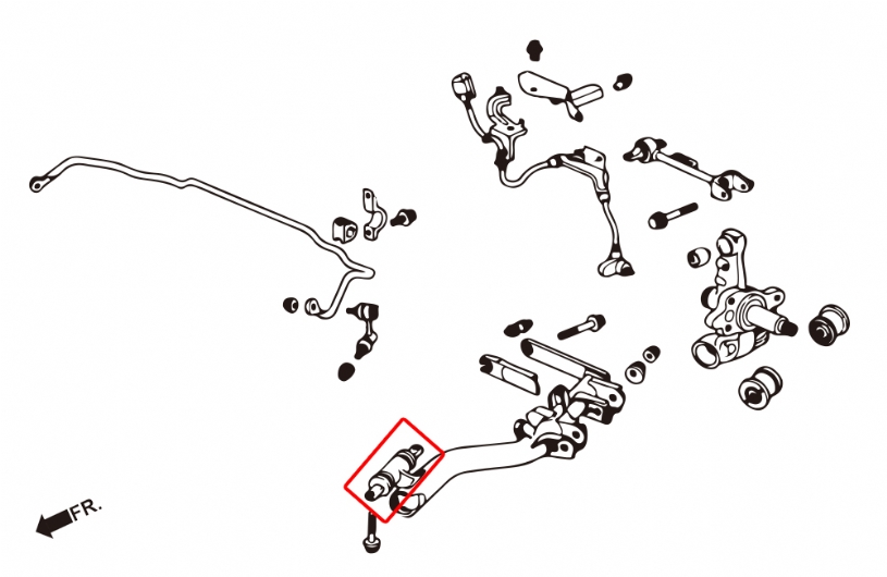 Hardrace Längslenkerbuchse hinten für Honda Civic 7. EM2, ES1, EP1/2/3/4, EU