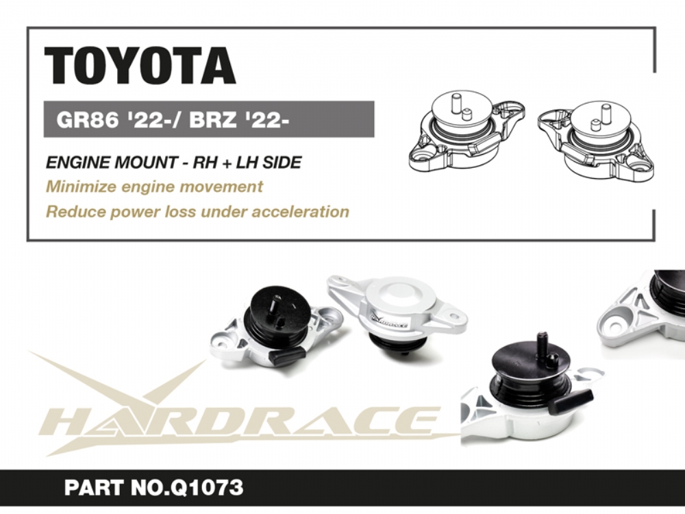 Hardrace rechts + links seitlich Motorlager für Subaru BRZ ZD8