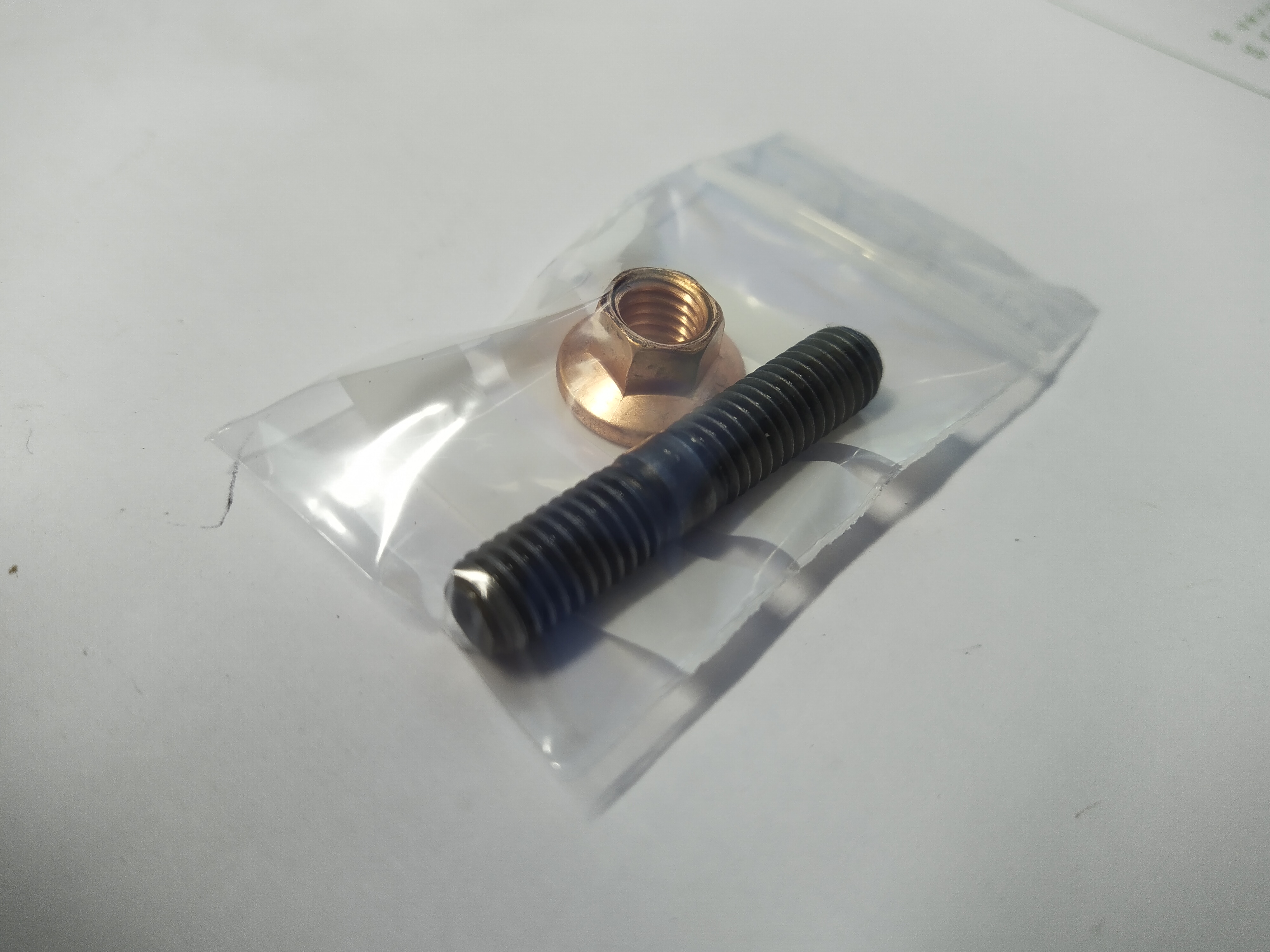 Krümmerbolzen + Kupfer Mutter M8x1,25 RS6 Krümmerbolzen + Kupfer Mutter M8x1,25 RS6