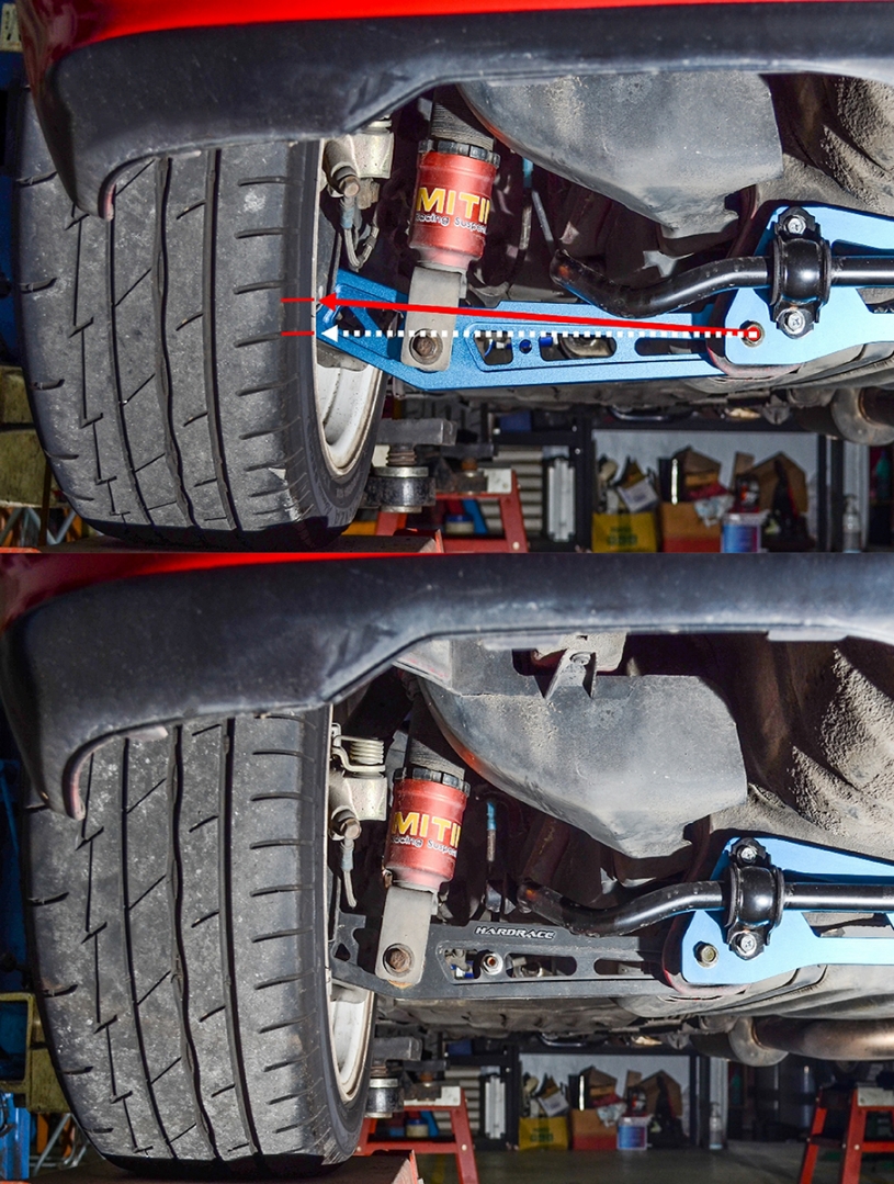 Hardrace Unterer Querlenker hinten für Honda Civic 5. EG, EH, EJ1/2